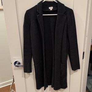 J. Crew Sophie open front cardigan blazer in charcoal gray